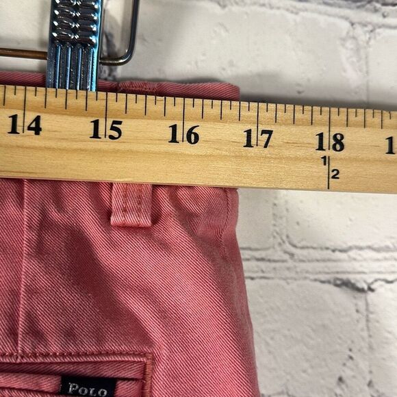 Polo Ralph Lauren Mens Khaki Classic Fit 9” Shorts size 32 Pink - Picture 5 of 9